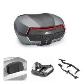 GIVI MAXIA 5 Top Case Graphite Rouge 58L pour MOTO MORINI X-CAPE