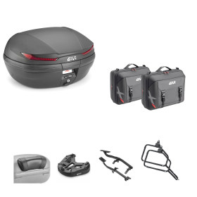 Kit GIVI bauletto ARENA borsa X-LINE nero rosso 45/33L per HONDA