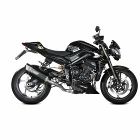 MIVV SR-1 komplette schwarze Titan-Auspuffanlage für TRIUMPH STREET TRIPLE 765 R/RS