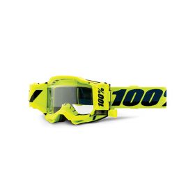 Motocross Goggle 100% Accuri 2 Forecast Yellow Transparent Lens