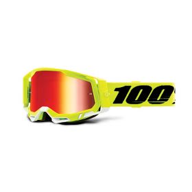 Motocross Goggle 100% Racecraft 2 Yellow Red Mirror Lens