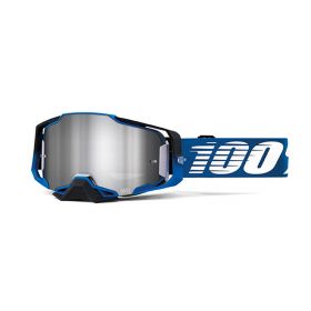 Motocross Goggle 100% Armega Rockchuck Silver Mirror Lens