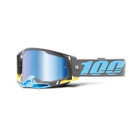 Maschera Motocross 100% Racecraft 2 Trinidad Lente Specchio Blu