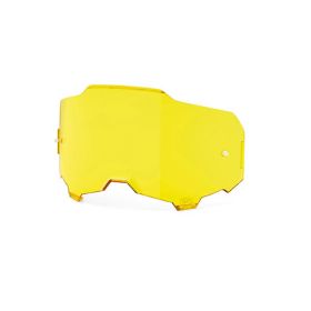 Lentille de remplacement jaune pour lunettes de motocross 100% Armega et Armatic