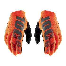 Motocross Handschuhe 100% BRISKER Orange Schwarz