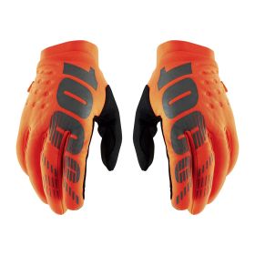 Motocross Gloves 100% BRISKER Orange Black