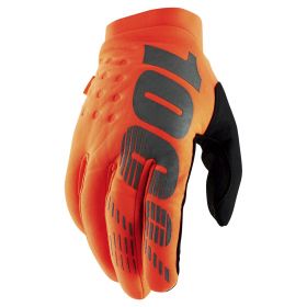 Motocross Gloves 100% BRISKER Orange Black