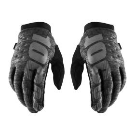 Motocross Gloves 100% BRISKER Melange Grey