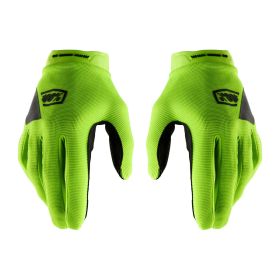 Motocross Gloves 100% RIDECAMP Fluo Yellow Black