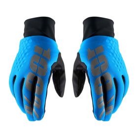 Motocross Handschuhe 100% HYDROMATIC BRISKER Wasserdicht Blau Schwarz