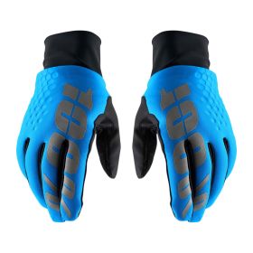 Guanti Motocross 100% HYDROMATIC BRISKER Impermeabili Blu Nero