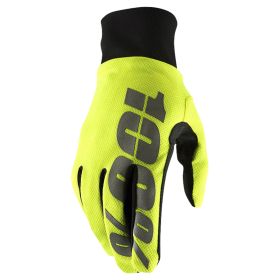 Guanti Motocross 100% HYDROMATIC Impermeabili Giallo Neon Nero