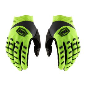 Motocross Gloves 100% AIRMATIC Fluo Yellow Black
