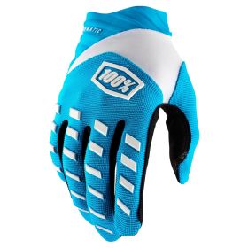 Guanti Motocross 100% AIRMATIC Azzurro Bianco