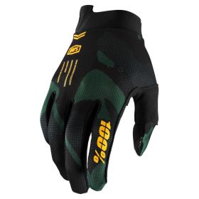 Motocross Gloves 100% ITRACK Black Sentinel