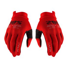 Motocross Gloves 100% ITRACK Red Black