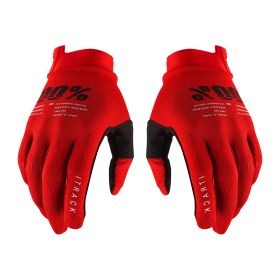 Motocross Gloves 100% ITRACK Red Black