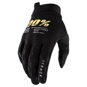 Motocross Gloves 100% ITRACK Black