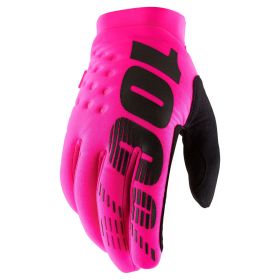 Motocross Handschuhe 100% BRISKER Neon Pink