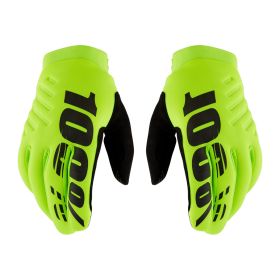 Guanti Motocross Bambino 100% BRISKER YOUTH Giallo Fluo Nero