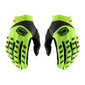 Kid Motocross Gloves 100% AIRMATIC YOUTH Fluo Yellow Black