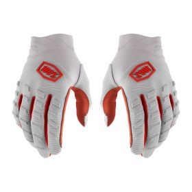 Motocross Gloves 100% AIRMATIC Red Silver
