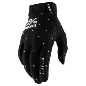 Motocross Gloves 100% RIDEFIT Black Slasher