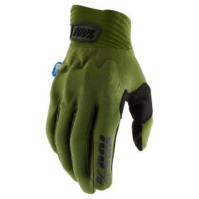 Motocross Gloves 100% COGNITO SMART SHOCK Military Green Black