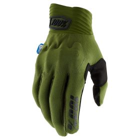 Guanti Motocross 100% COGNITO SMART SHOCK Verde Militare Nero