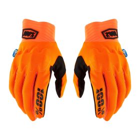 Motocross Gloves 100% COGNITO SMART SHOCK Orange Fluo Black