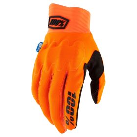 Motocross Gloves 100% COGNITO SMART SHOCK Orange Fluo Black