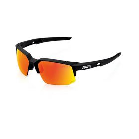 Sunglasses 100% Speedcoupe Soft Tact Black Red Hiper Lens
