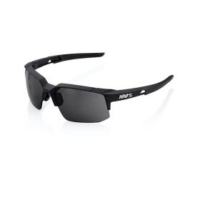 Sonnenbrille 100% Speedcoupe Soft Tact Schwarz Geräucherte Linse