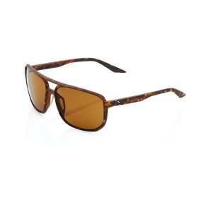 Sunglasses 100% Konnor Soft Tact Havana Bronze Peakpolar Lens