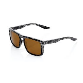 Sunglasses 100% Renshaw Black Havana Bronze Lens