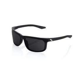 Sunglasses 100% Hakan Soft Tact Black Grey Peakpolar Lens
