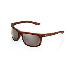 Sunglasses 100% Hakan Soft Tact Rootbeer Silver Hiper Lens
