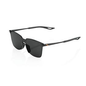 Sunglasses 100% Legere Square Satin Black Smoke Lens