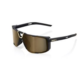 Sunglasses 100% Eastcraft Soft Tact Black Gold Mirror Lens