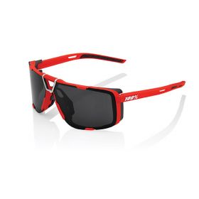 Sunglasses 100% Eastcraft Soft Tact Red Black Mirror Lens