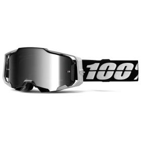 Motocross Maske 100% Armega Renen S2 Silber Mirror Linse
