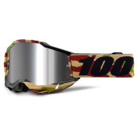 Masque Motocross 100% Accuri 2 Mission Lentille Miroir Argentée