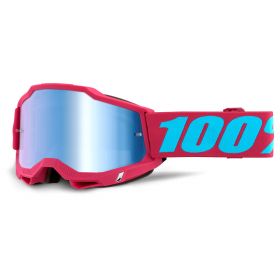Maschera Motocross 100% Accuri 2 Excelsior Lente Specchio Blu