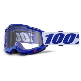 Masque Motocross 100% Accuri 2 Bleu Lentille Miroir Bleue