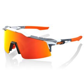 Sonnenbrille 100% Speedcraft SL Soft Tact Grau Rot Hiper Linse