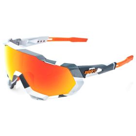 Occhiali da Sole 100% Speedtrap Soft Tact Grigio Lente Hiper Rosso