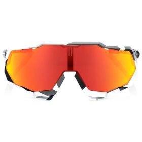 Sonnenbrille 100% Speedtrap Soft Tact Grau Rot Hiper Linse