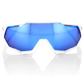 Sonnenbrille 100% Speedtrap Weiß Blau Hiper Linse