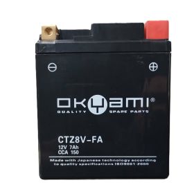 Batteria OKYAMI YTZ8V pronta all'uso precaricata e sigillata 12V 7Ah 113x70x130mm