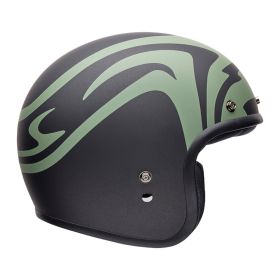 Casco jet cafe racer BELL Custom 500 Slap nero verde